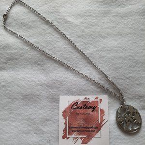 STAINLESS STEEL LUCKY CHARM WITH NECKLACE